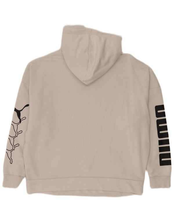 Pulover pentru femei Puma Graphic Oversized Hoodie UK 14 Medium White Bumbac
