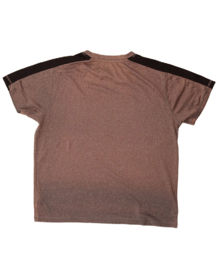 Tricou pentru bărbați Fila Top mare maro poliester color bloc