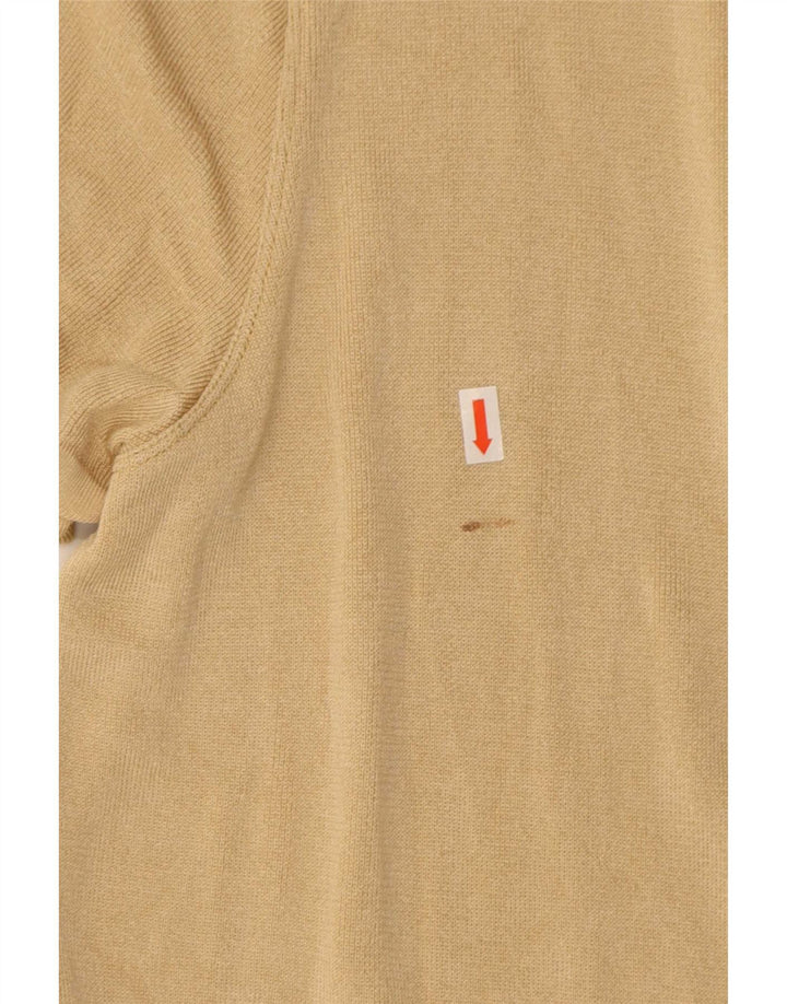 Max Mara Pulover cardigan deschis cu mânecă scurtă pentru femei UK 14 Bej mediu