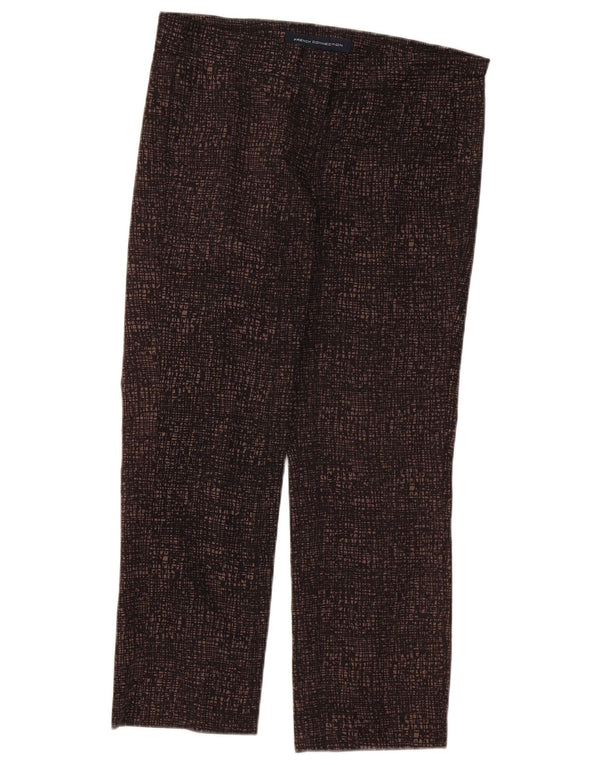 French Connection Pantaloni tăiați pentru femei UK 10 Small W32 L26 Brown Flecked