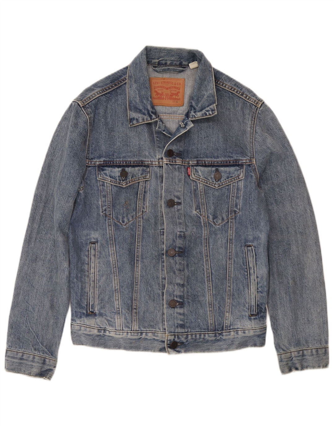 Jachetă de blugi Levi's pentru femei UK 10 Small Blue Bumbac