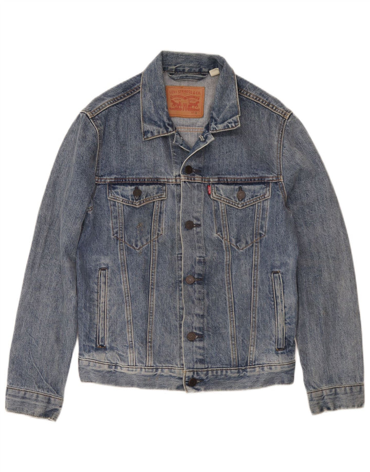 Jachetă de blugi Levi's pentru femei UK 10 Small Blue Bumbac