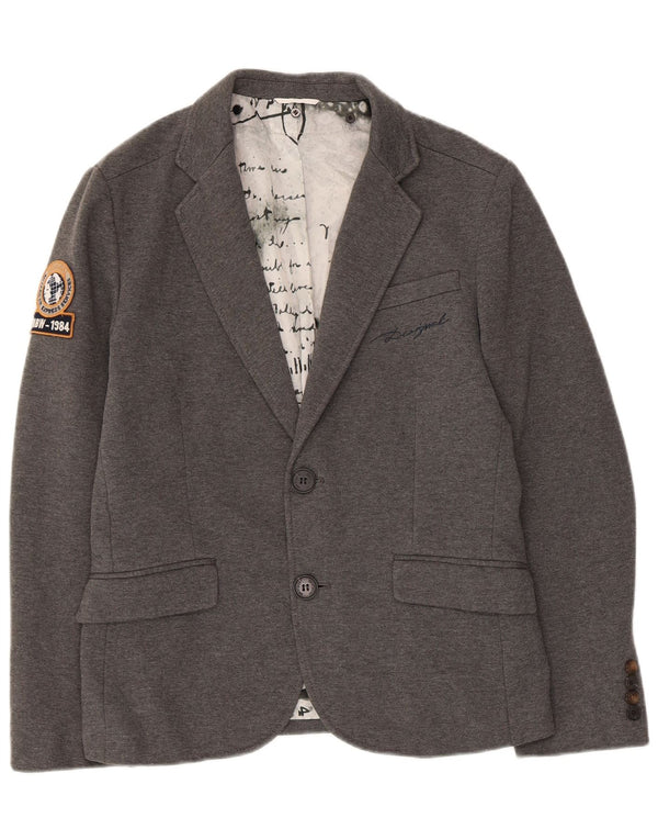 Jachetă pentru bărbați Desigual Graphic 2 Button Blazer IT 48 Medium Gri Poliester