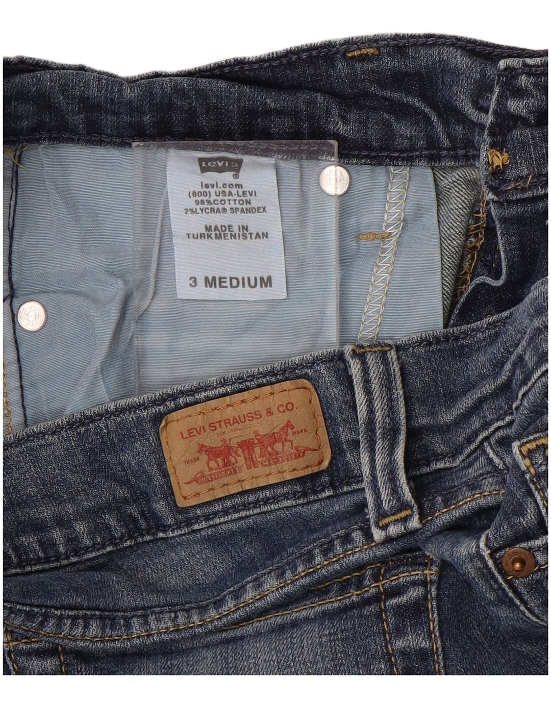 Blugi bootcut pentru femei LEVI'S US 3 XS W30 L31 Bumbac albastru