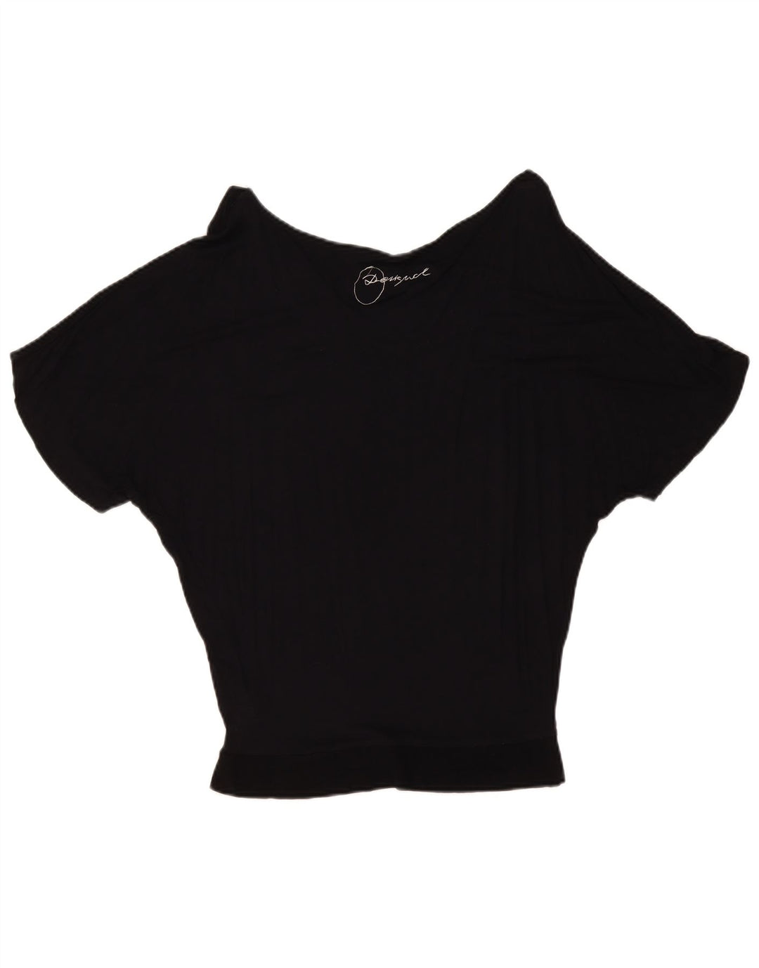 Bluză Desigual pentru damă cu grafic Batwing Top UK 10 Small Black Geometric