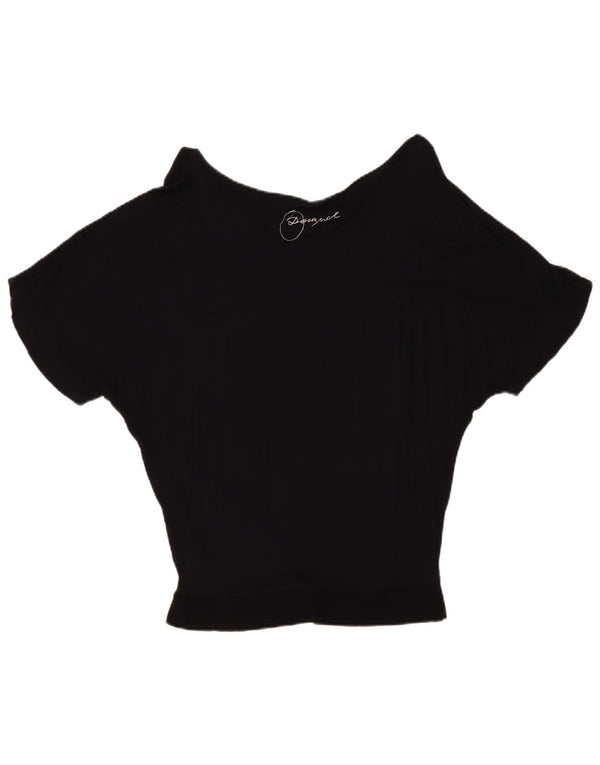 Bluză Desigual pentru damă cu grafic Batwing Top UK 10 Small Black Geometric