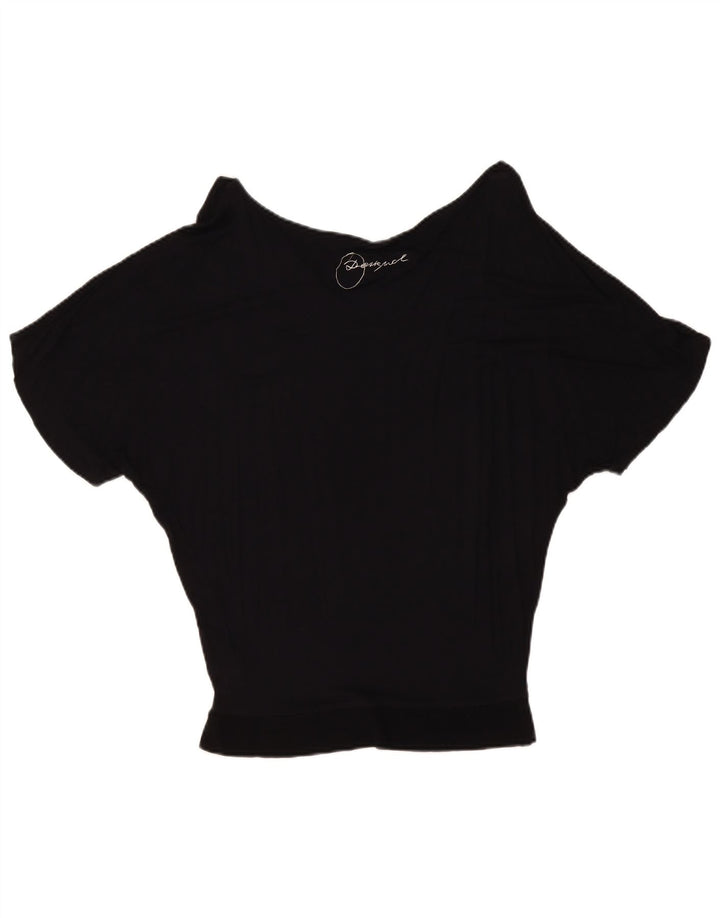Bluză Desigual pentru damă cu grafic Batwing Top UK 10 Small Black Geometric