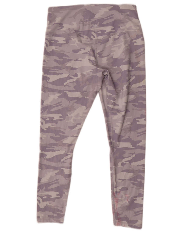 Leggings Crop Lululemon pentru femei UK 14 Camuflaj mov mari
