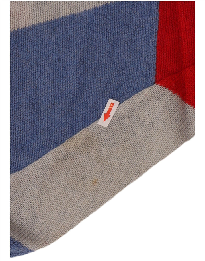 Pulover vintage pentru bărbați cu gâtul turnat, mic, multicolor, Argyle/Diamond