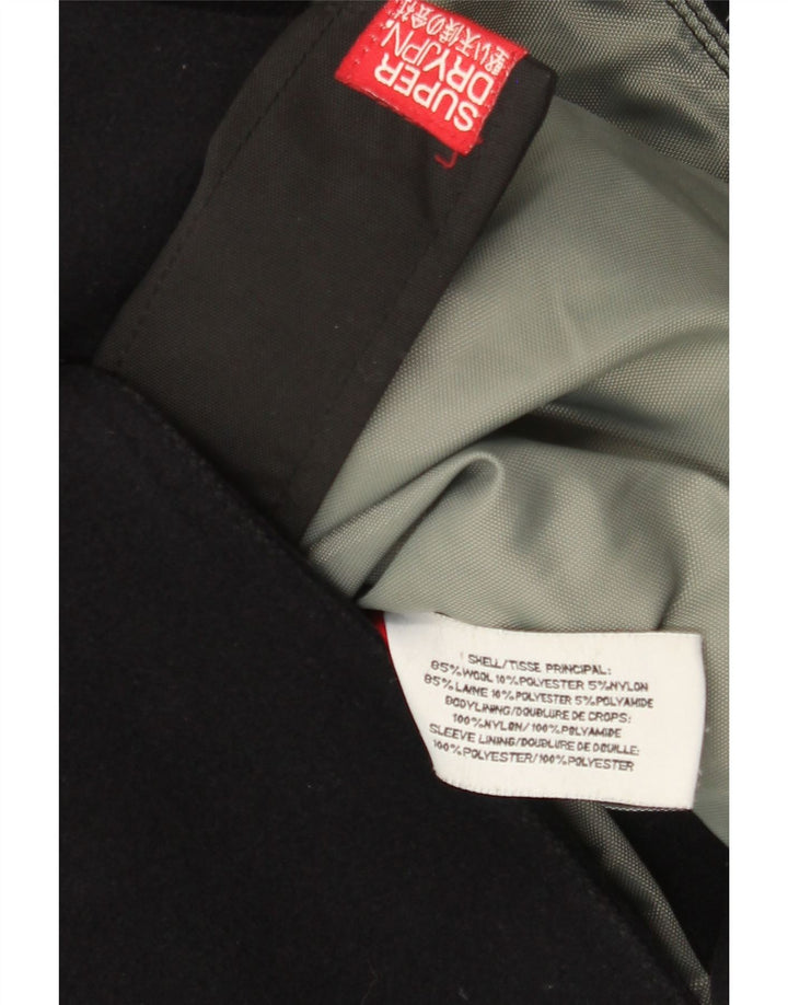 Jachetă militară cu grafică Superdry pentru bărbați UK 38 Mediu Lână bleumarin