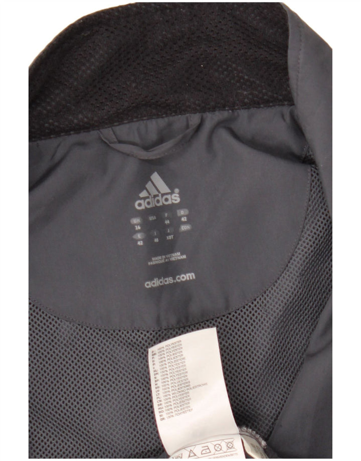 Jachetă de top pentru trening Adidas Clima Proof pentru femei UK 16 Poliester mare gri
