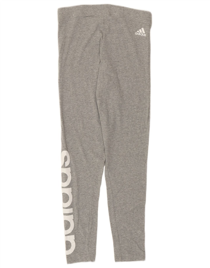 Leggings grafic ADIDAS pentru femei UK 12/14 bumbac gri mediu