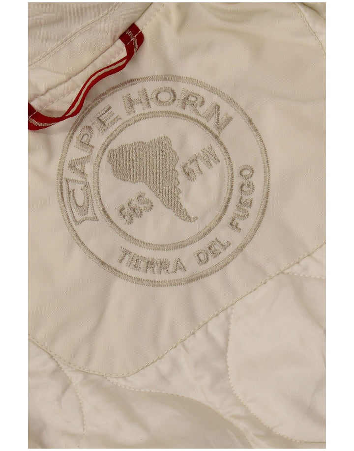 Jachetă de vânt cu glugă pentru femei CAPE HORN UK 14 Medium Off White