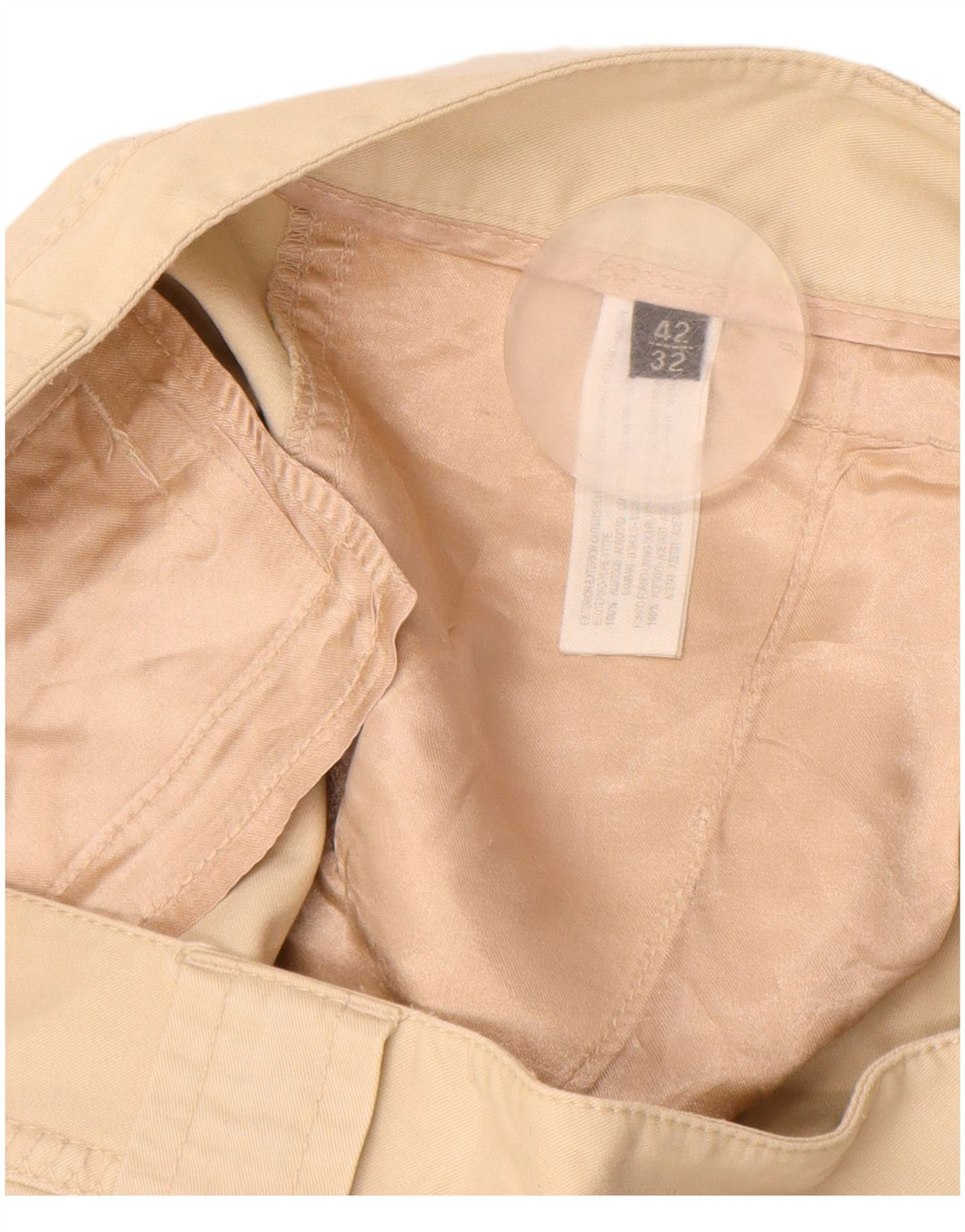 MASSIMO DUTTI Pantaloni chino drepți pentru femei EU 42 Large W32 L33 Bej