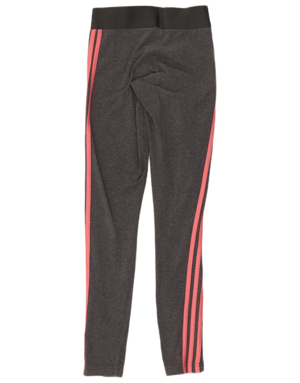 Leggings pentru femei Adidas UK 4/6 XS bumbac gri