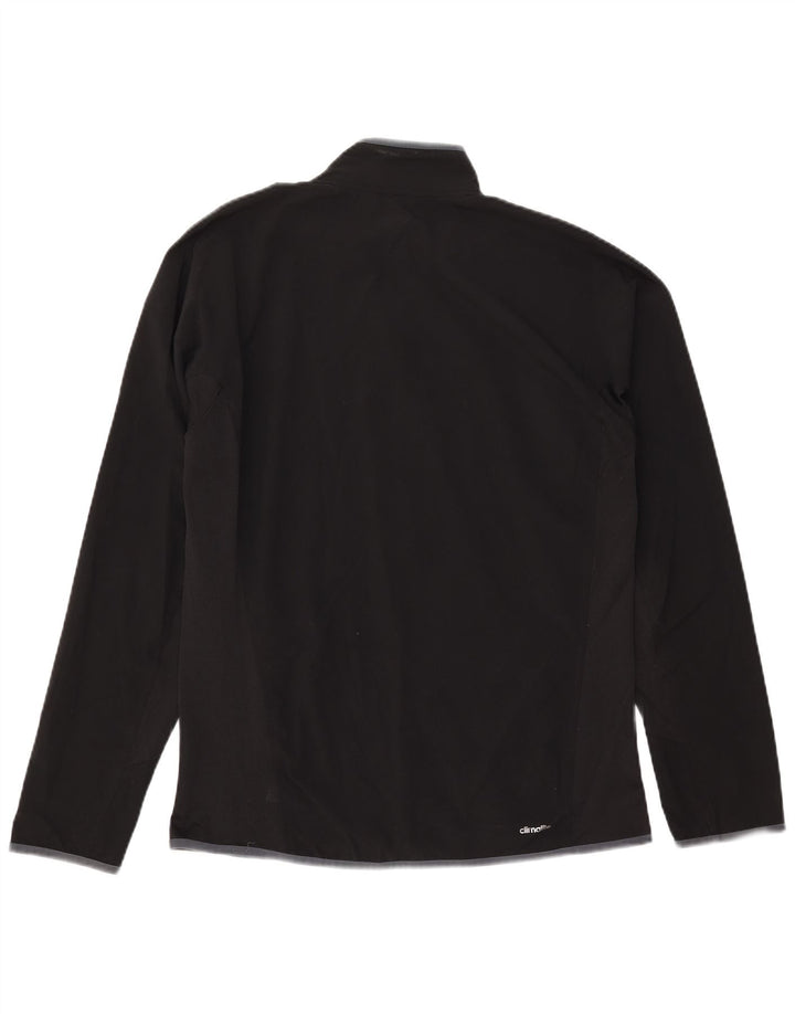 Jachetă de top pentru trening Adidas Climalite pentru bărbați, poliester mediu negru