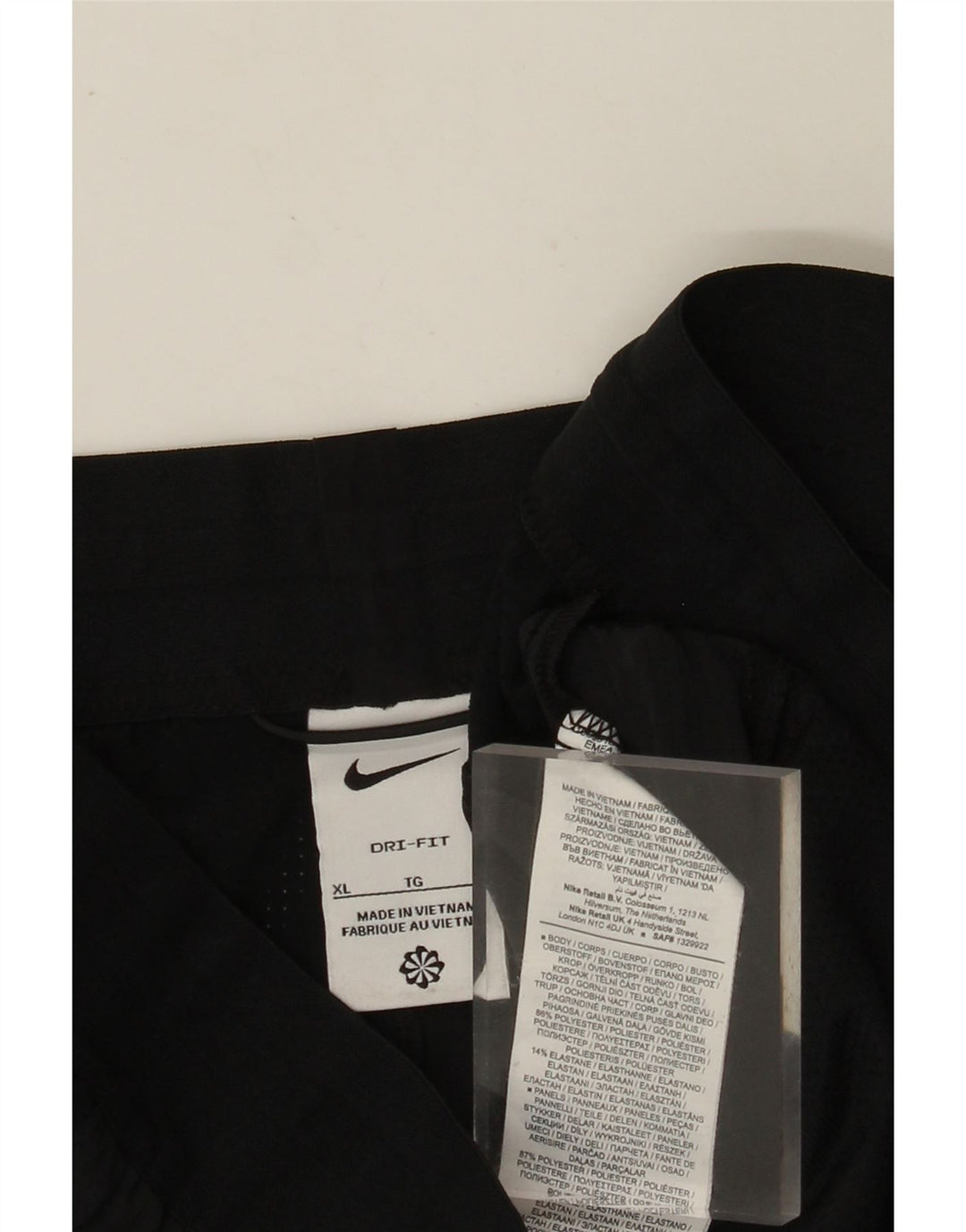 Pantaloni scurti sport NIKE Dri Fit pentru femei UK 18 XL poliester negru