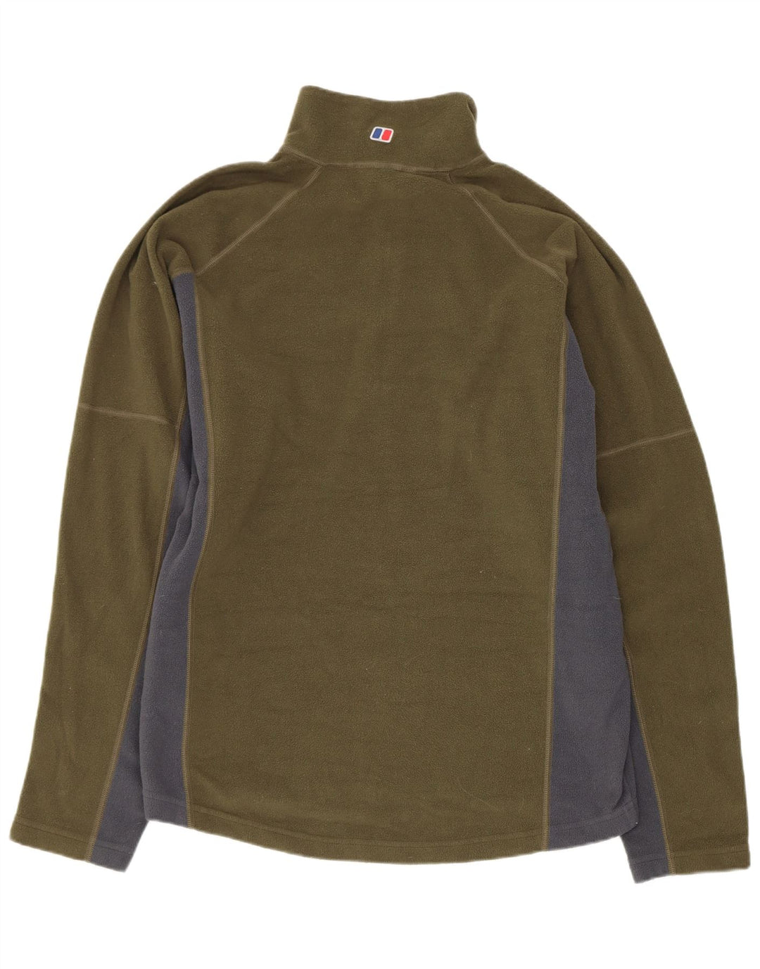 Jumper pentru bărbați Berghaus, cu fermoar și gât, din fleece, mediu kaki, poliester