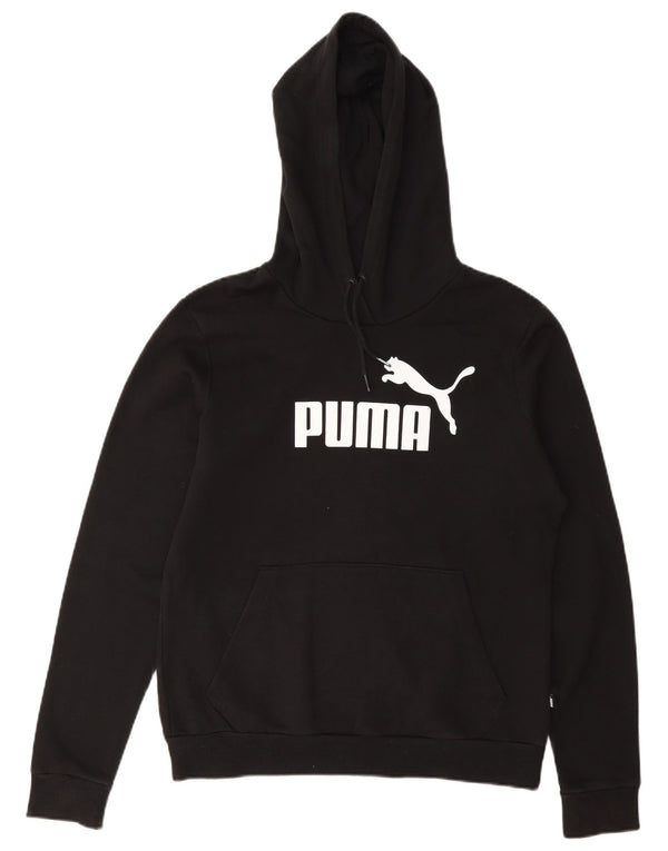 Pulover cu capota cu grafic Puma pentru femei UK 14, mare, negru, bumbac