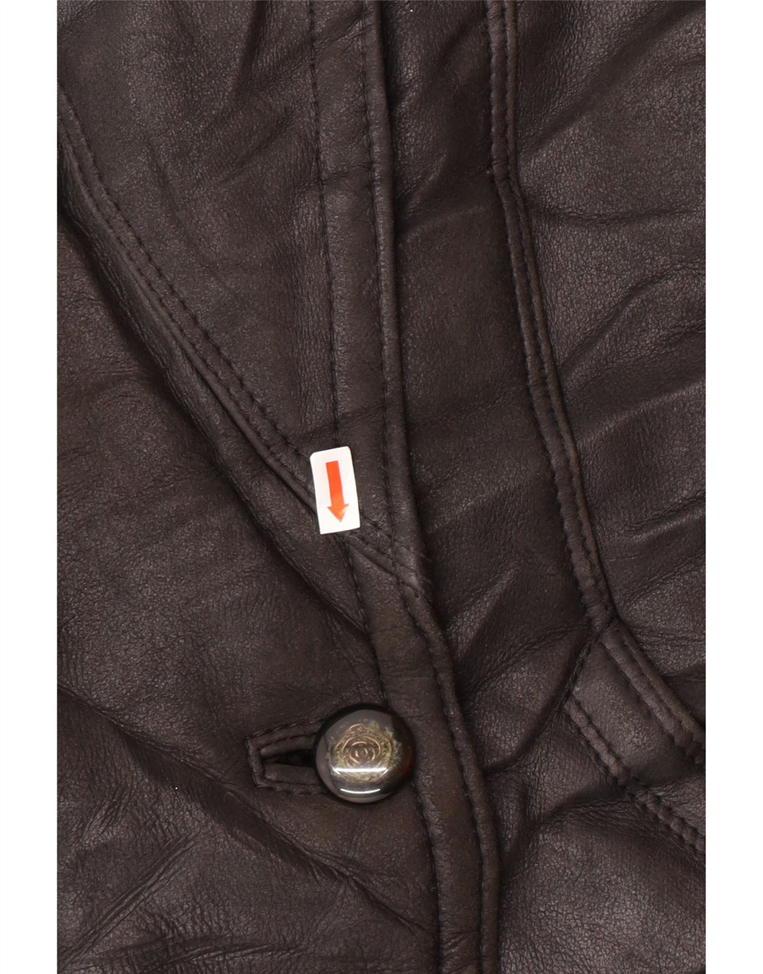Jachetă pentru femei VINTAGE cu piept dublu EU 42 mare din shearling negru
