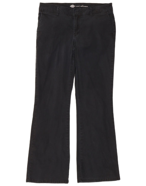 Pantaloni casual subțiri pentru femei Dickies Bootcut W32 L30 bumbac negru