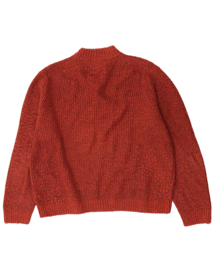 Pulover cu gât țestoasă pentru bărbați Marks & Spencer, XL, roșu acrilic