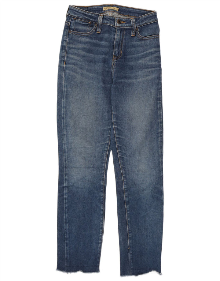 Blugi slim pentru femei GUESS L25 L27 bumbac albastru