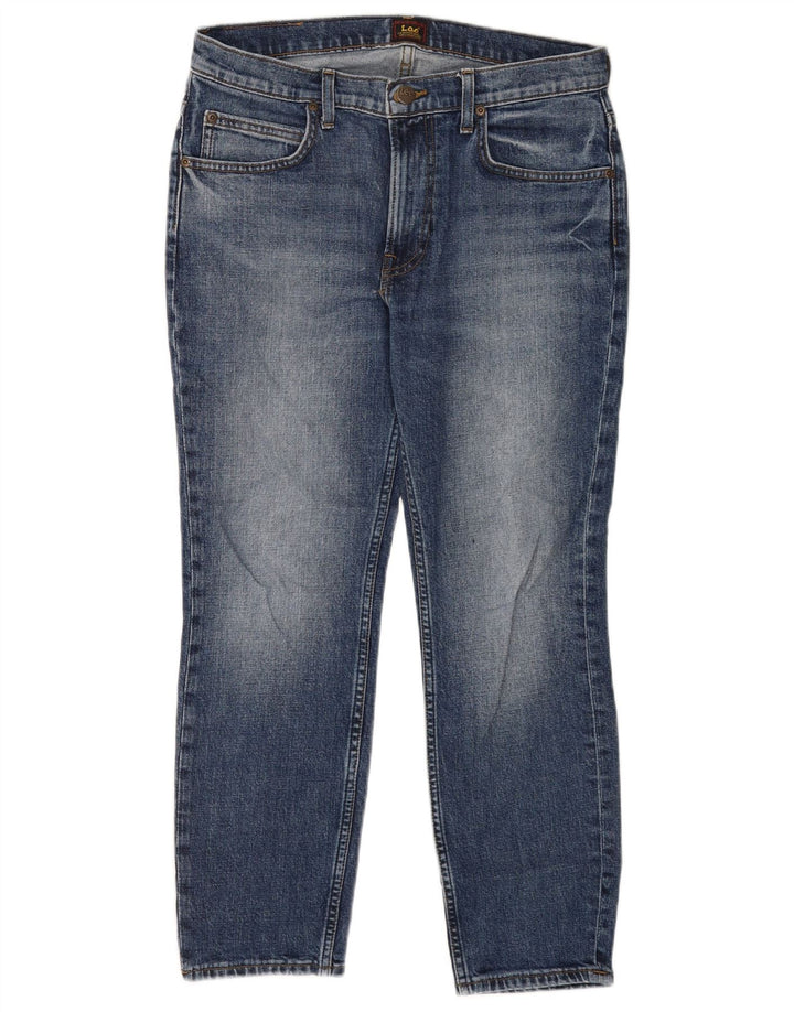 Blugi Lee Rider Cropped pentru bărbați W31 L25 Bumbac albastru