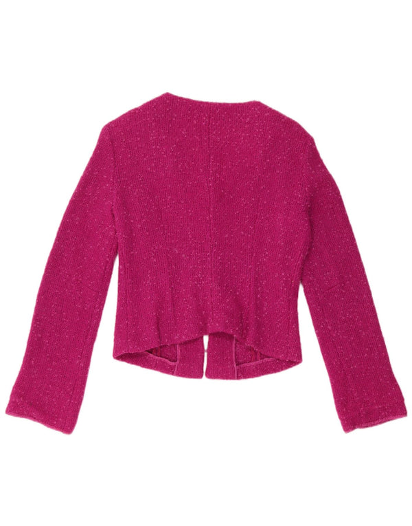 Mariella Burani Pulover Bolero pentru femei UK 14 Lână virgină mare burgundă