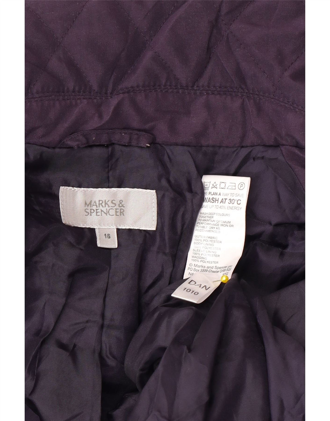 Jachetă matlasată pentru femei Marks & Spencer UK 16 Poliester violet mare