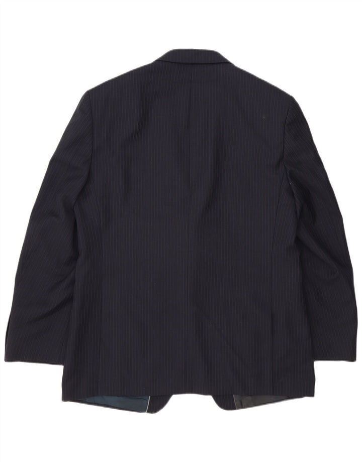 Jachetă pentru bărbați Marks & Spencer, cu 2 nasturi, UK 42 XL, bleumarin, cu dungi