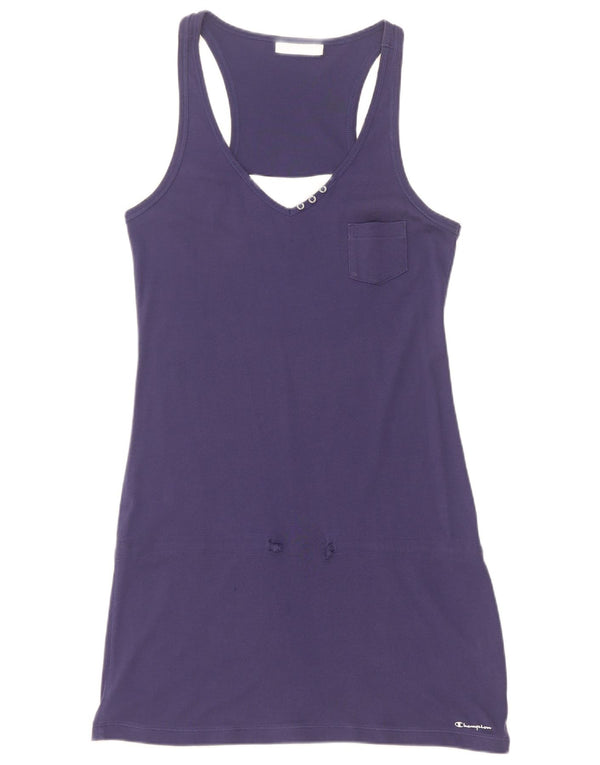 Rochie tricou fără mâneci Champion pentru femei UK 18 XL Bleumarin Colorblock