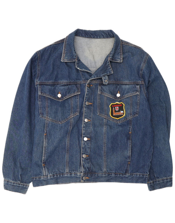 Jachetă de blugi vintage pentru bărbați UK 44 2XL Bumbac albastru