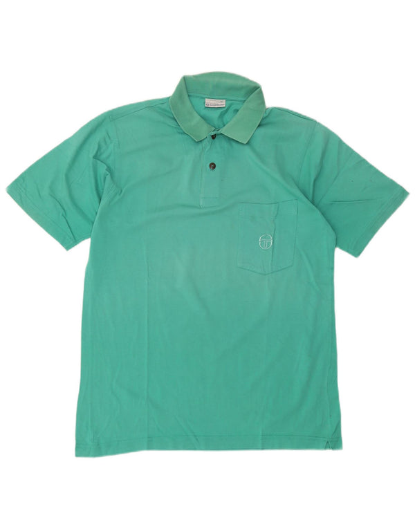 Tricou polo Sergio Tacchini pentru bărbați, bumbac verde mediu