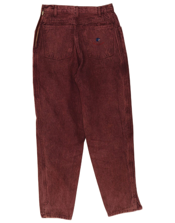 Blugi conici pentru damă Krizia IT 44 Medium W28 L28 Bumbac Burgundy