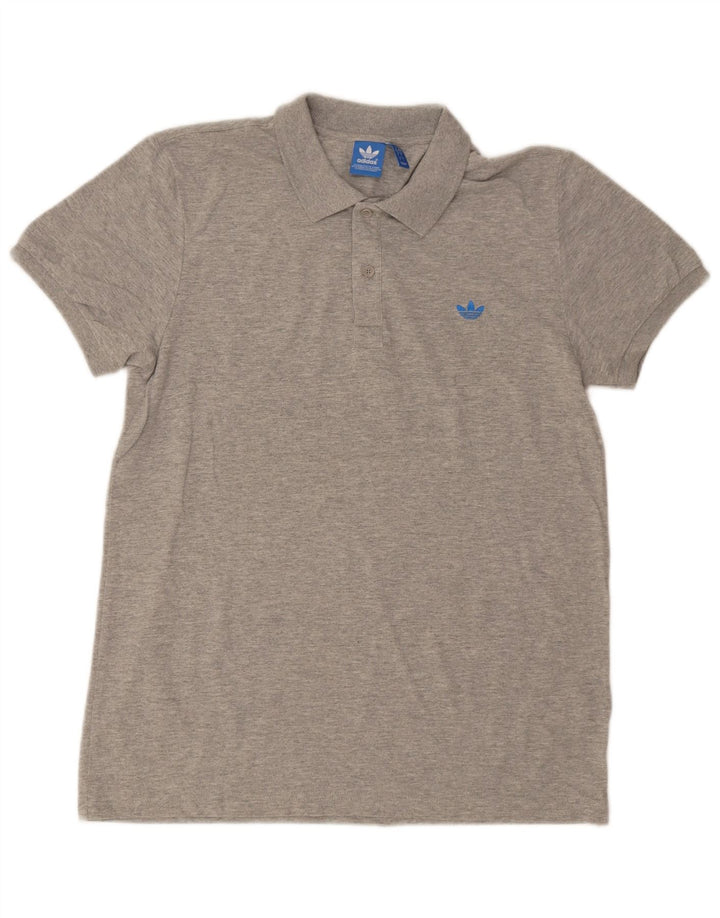 Tricou polo pentru bărbați Adidas, mare, gri, bumbac