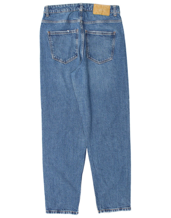 Blugi conici pentru femei cu talie înaltă ZARA EU 38 Mici L28 L28 Albastru