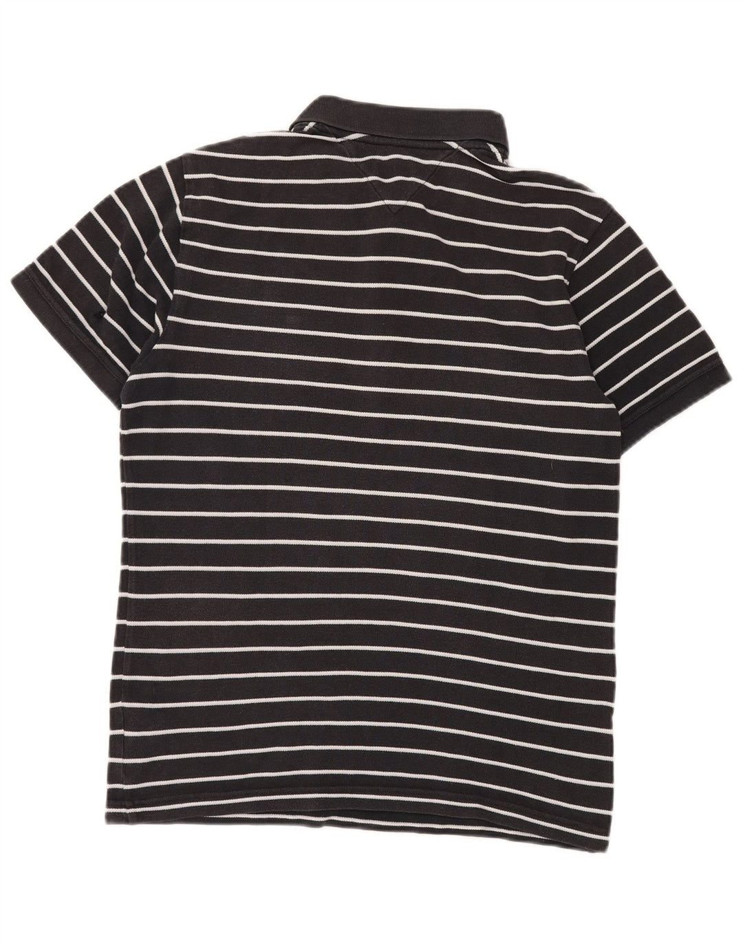 Tricou polo TOMMY HILFIGER pentru bărbați, bumbac cu dungi negre medii