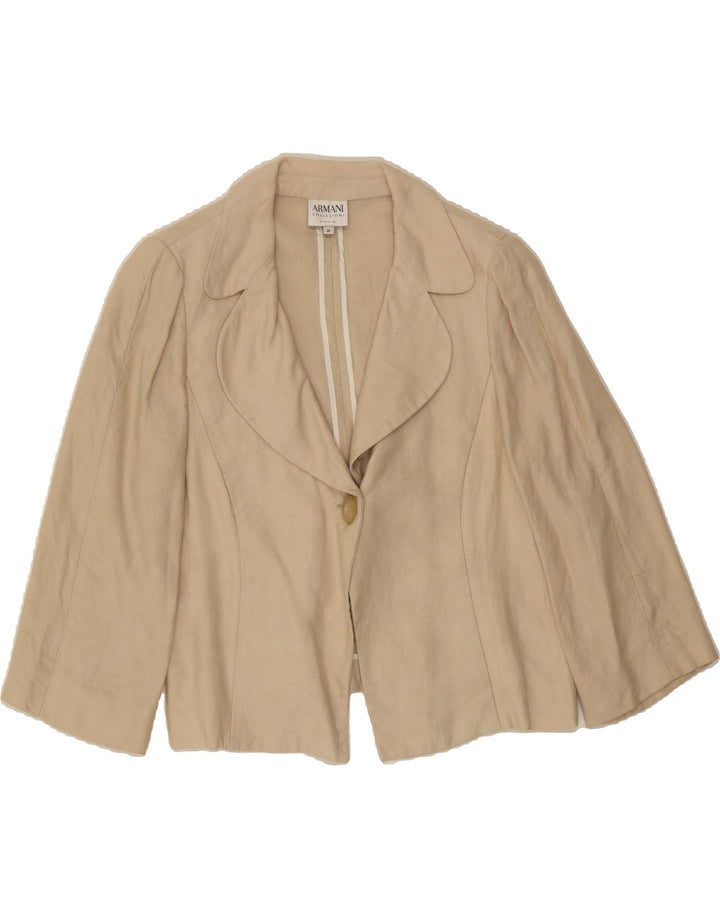 ARMANI COLLEZIONI Womens 1 Button 2 Piece Set IT 44 Medium W28 L29 Beige Vintage Armani Collezioni and Second-Hand Armani Collezioni from Messina Hembry 