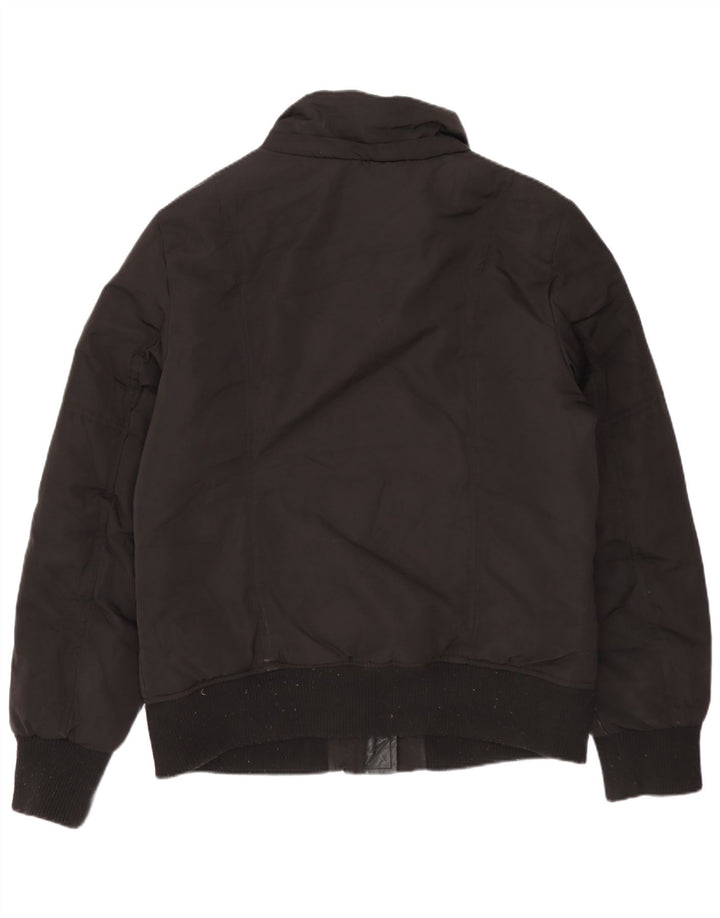 Dkny Bomber Jacket pentru femei UK 14 Poliester mediu negru