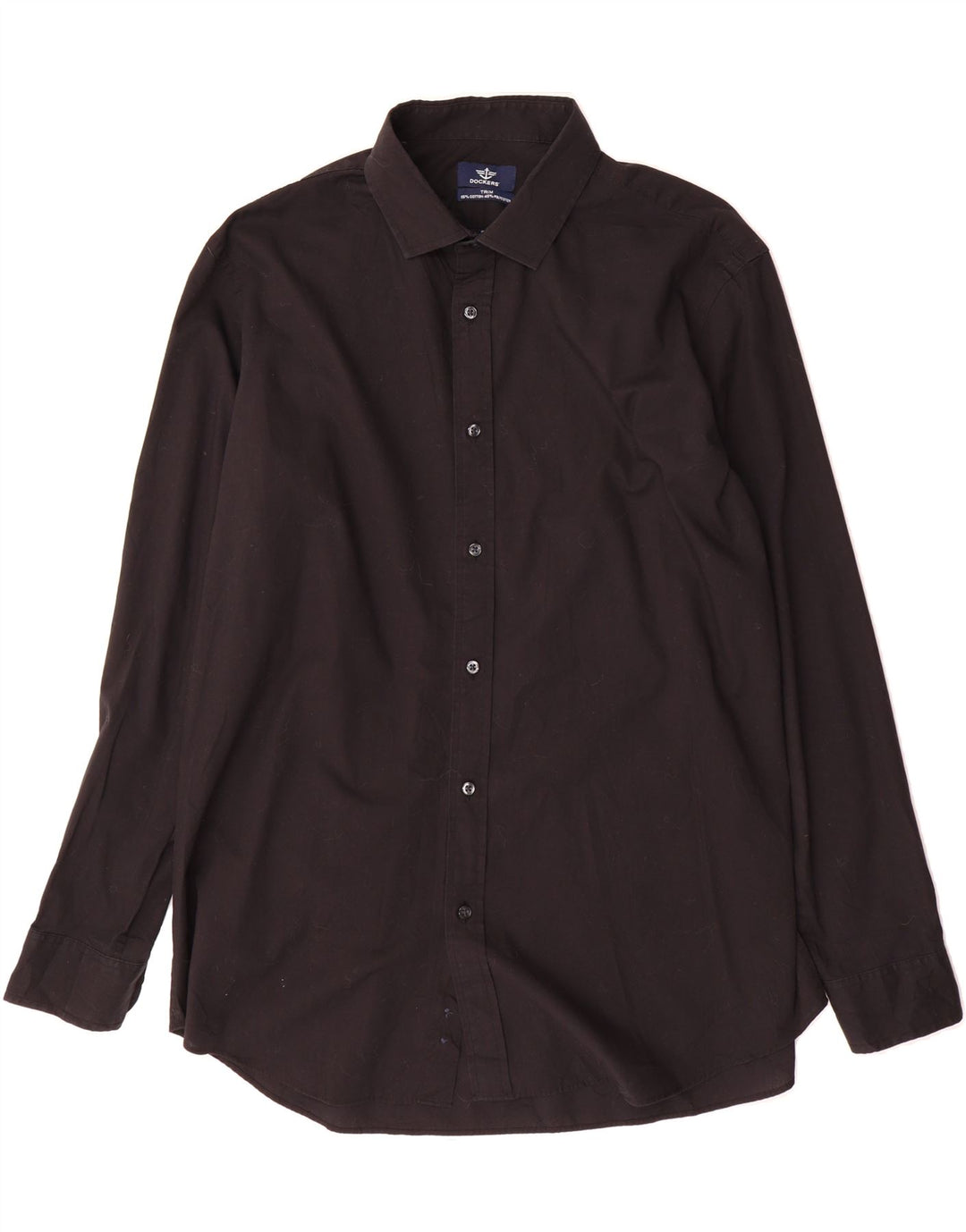 DOCKERS Mens Shirt Size 16 1/2 Large Black Vintage Dockers and Second-Hand Dockers from Messina Hembry 