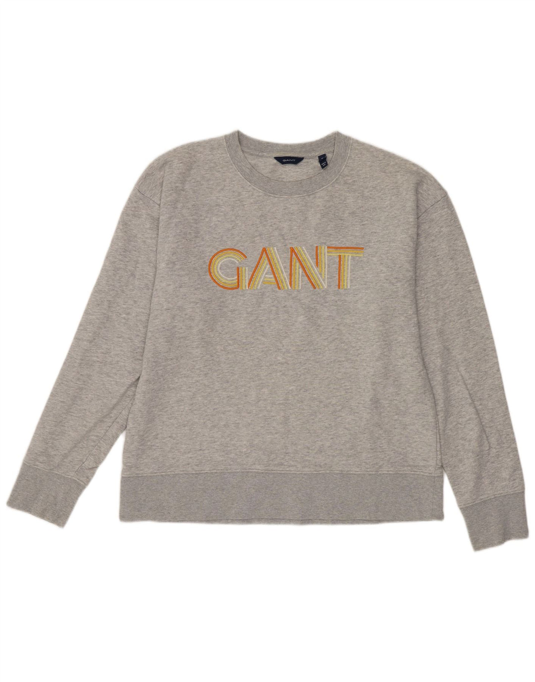Gant Pulover cu grafic pentru femei UK 14 Bumbac gri mediu