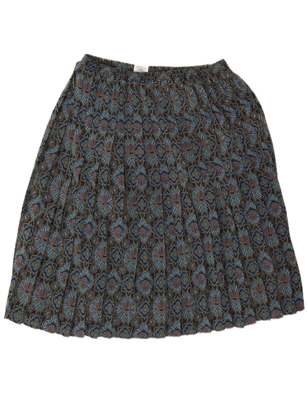 Fusta plisată cuțit pentru femei Eastex UK 20 2XL W38 Bleumarin Geometric