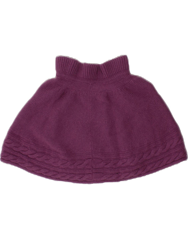 BENETTON Baby Girls Poncho Jumper 0-3 Months  Purple Wool