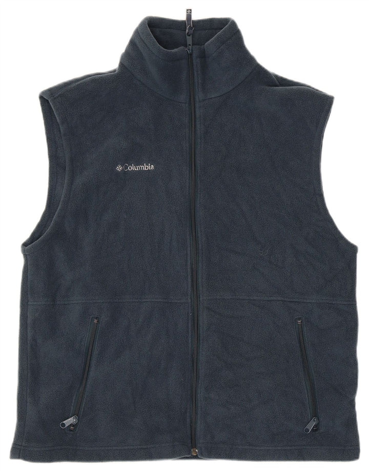 Gilet Columbia pentru bărbați din fleece UK 40, mare, albastru, poliester