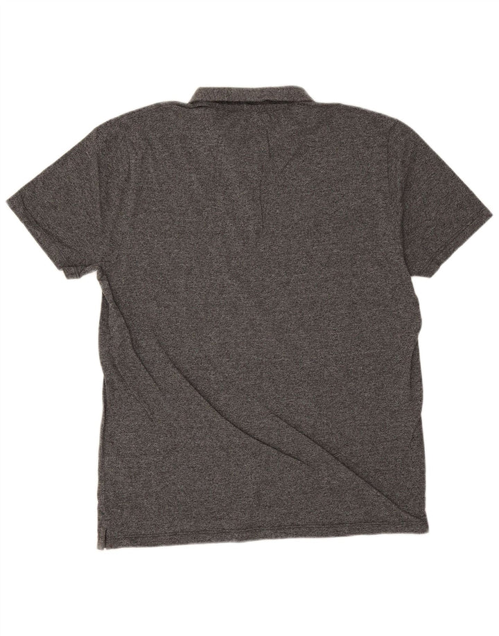 Tricou polo pentru bărbați Reiss, mare, gri, bumbac cu pete
