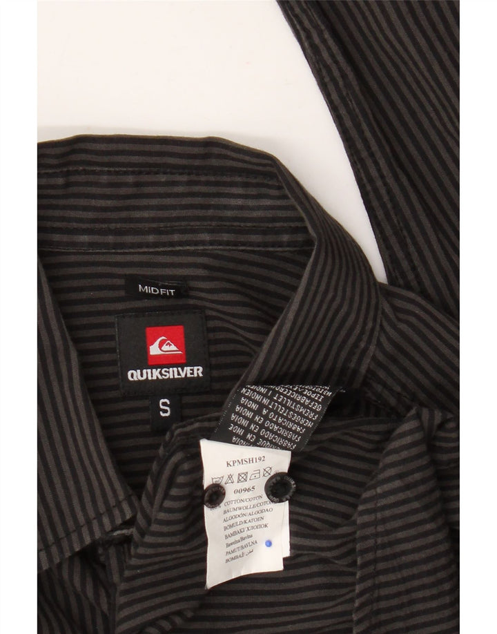 Cămașă pentru bărbați Quiksilver Mid Fit, bumbac cu dungi gri mici