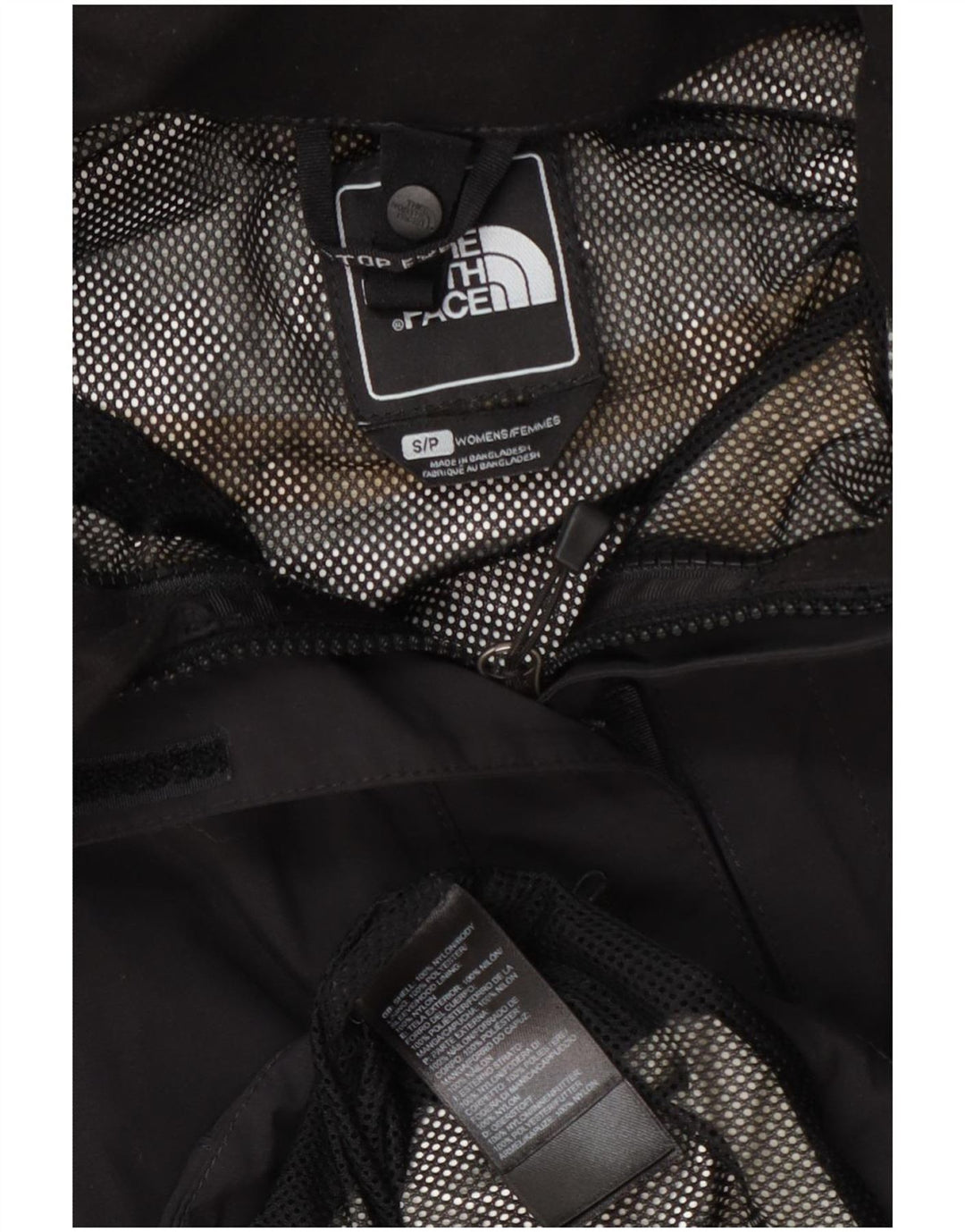 Jachetă de ploaie cu glugă The North Face pentru femei UK 10 Small Black Nylon