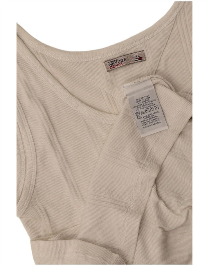 TOMMY HILFIGER Vest Top pentru femei UK 18 XL Bumbac alb