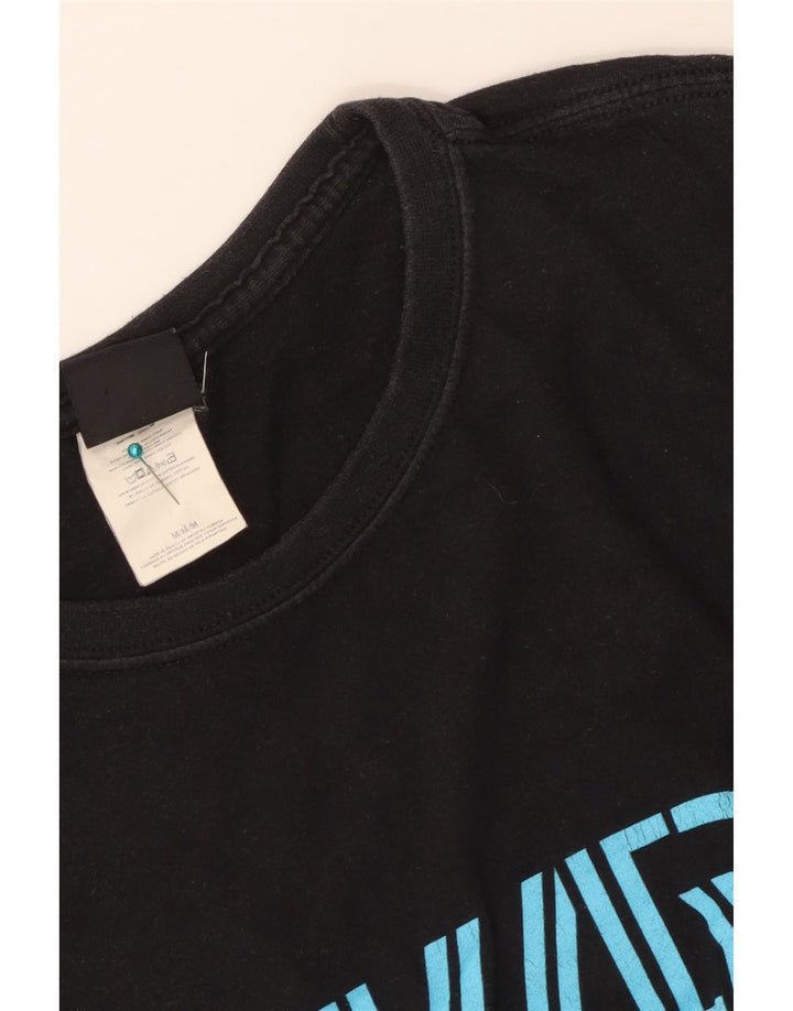 Tricou grafic Quiksilver pentru bărbați Top mediu din bumbac negru